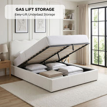 Load image into Gallery viewer, Cove Queen Gas Lift Bed Frame - White