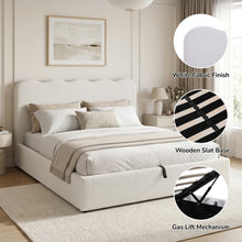 Load image into Gallery viewer, Cove Queen Gas Lift Bed Frame - White