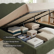 Load image into Gallery viewer, Cove Queen Gas Lift Bed Frame - Dark Green