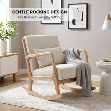Load image into Gallery viewer, Taru Velvet Rocking Armchair - Beige