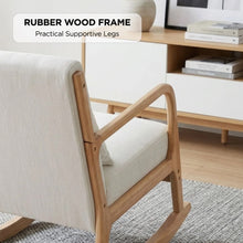 Load image into Gallery viewer, Taru Velvet Rocking Armchair - Beige
