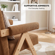 Load image into Gallery viewer, Soren Linen Armchair - Caramel Brown