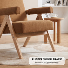 Load image into Gallery viewer, Soren Linen Armchair - Caramel Brown