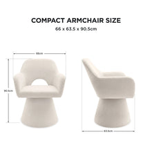 Load image into Gallery viewer, Nilo Swivel Barrel Armchair - Beige
