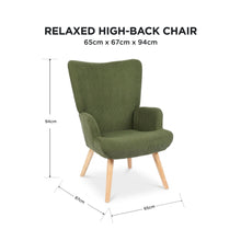 Load image into Gallery viewer, lt11104-laze-velvet-armchair-dark-green-2607231