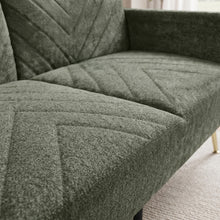 Load image into Gallery viewer, Kiwi Chenille 3 Seater Sofa Bed - Green