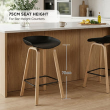 Load image into Gallery viewer, Kai Metal Bar Stool 75cm - Set of 4 - Black