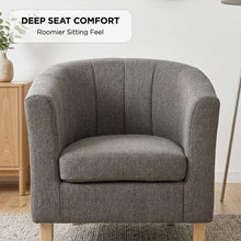 Load image into Gallery viewer, Ash High-Back Linen Armchair - Dark Grey