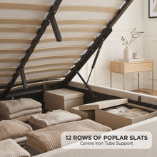 Load image into Gallery viewer, lt11093-steady-queen-gas-lift-bed-frame-linen-beige-2607274