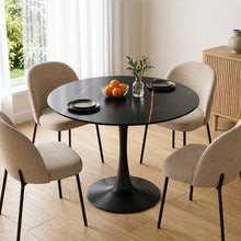 Load image into Gallery viewer, Tulesso Round Dining Table 90x75cm - Golden Black
