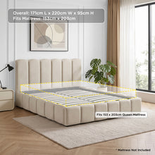 Load image into Gallery viewer, lt11018-modu-queen-gas-lift-bed-frame-beige-2607281