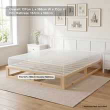 Load image into Gallery viewer, 24482-loom-double-wooden-bed-frame-natural-2607281