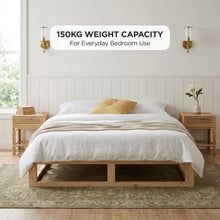 Load image into Gallery viewer, 24482-loom-double-wooden-bed-frame-natural-2607285