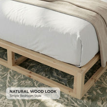 Load image into Gallery viewer, 24482-loom-double-wooden-bed-frame-natural-2607283