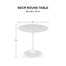Load image into Gallery viewer, 24309-tulesso-round-dining-table-80x75cm-snow-white-2607293