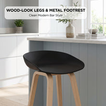 Load image into Gallery viewer, Kai Metal Bar Stool 75cm - Set of 2 - Black