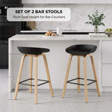 Load image into Gallery viewer, Kai Metal Bar Stool 75cm - Set of 2 - Black