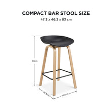 Load image into Gallery viewer, Kai Metal Bar Stool 75cm - Set of 2 - Black