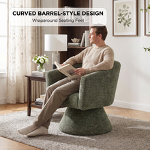 Load image into Gallery viewer, Hug Chenille Swivel Armchair - Dark Green