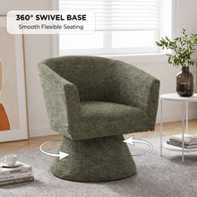 Load image into Gallery viewer, Hug Chenille Swivel Armchair - Dark Green