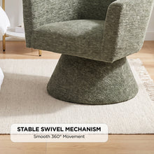 Load image into Gallery viewer, Hug Chenille Swivel Armchair - Dark Green