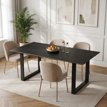 Load image into Gallery viewer, 24305-ainsley-ceramic-dining-table-160-x-90cm-golden-black-2607296