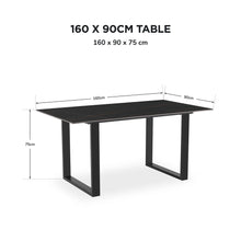 Load image into Gallery viewer, 24305-ainsley-ceramic-dining-table-160-x-90cm-golden-black-2607293