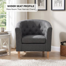 Load image into Gallery viewer, Pebble Wraparound Linen Armchair - Dark Grey