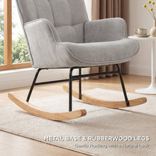 Load image into Gallery viewer, Lull Chenille Rocking Armchair - Slate Grey