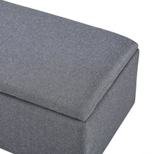 Load image into Gallery viewer, Theodore Storage Ottoman Bench - Dark Grey
