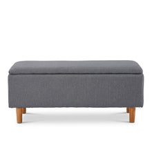 Load image into Gallery viewer, Theodore Storage Ottoman Bench - Dark Grey