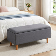 Load image into Gallery viewer, Theodore Storage Ottoman Bench - Dark Grey