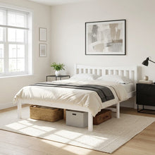 Load image into Gallery viewer, 24501-capra-double-wooden-bed-frame-white-2607291
