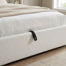 Load image into Gallery viewer, lt10667-isabella-teddy-boucle-queen-gas-lift-bed-frame-white-2607314