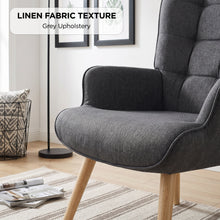 Load image into Gallery viewer, Emma Linen Armchair with Ottoman - Grey