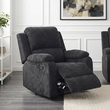 Load image into Gallery viewer, Solis Manual 1 Seater Recliner Sofa - Black