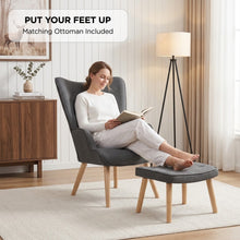 Load image into Gallery viewer, lt10709-olivia-linen-armchair-with-ottoman-grey-2608044
