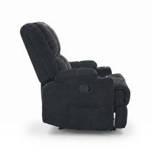 Load image into Gallery viewer, 24548-corven-manual-1-seater-recliner-sofa-black-2608034