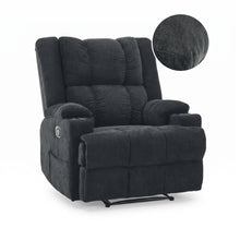 Load image into Gallery viewer, 24548-corven-manual-1-seater-recliner-sofa-black-2608032