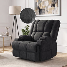 Load image into Gallery viewer, 24548-corven-manual-1-seater-recliner-sofa-black-26080316