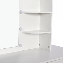 Load image into Gallery viewer, Lumina 2 Piece Dressing Table with Mirror & Stool Set - White