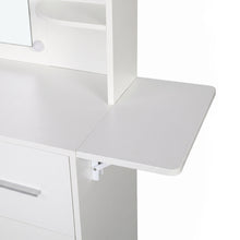 Load image into Gallery viewer, Lumina 2 Piece Dressing Table with Mirror & Stool Set - White