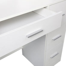 Load image into Gallery viewer, Lumina 2 Piece Dressing Table with Mirror & Stool Set - White