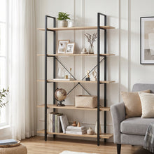Load image into Gallery viewer, Forge 5-Tier Bookshelf - Natural