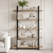Load image into Gallery viewer, Forge 5-Tier Bookshelf - Natural