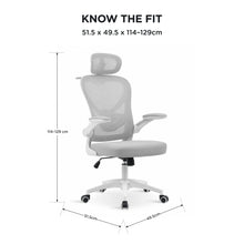 Load image into Gallery viewer, 24555-wellis-office-chair-grey-2608062