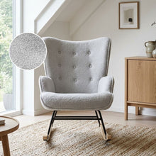 Load image into Gallery viewer, lt11005-ava-boucle-rocking-armchair-light-grey-2608076