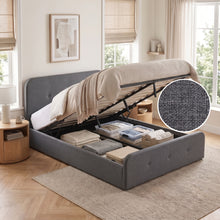 Load image into Gallery viewer, lt10953-novi-queen-gas-lift-bed-frame-dark-grey-2608071