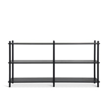 Load image into Gallery viewer, Tui 3 Tier Long Storage Shelf Bookshelf - Black