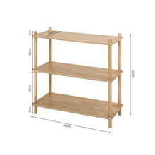 Load image into Gallery viewer, 24411-tui-3-tier-storage-shelf-bookshelf-oak-2608105